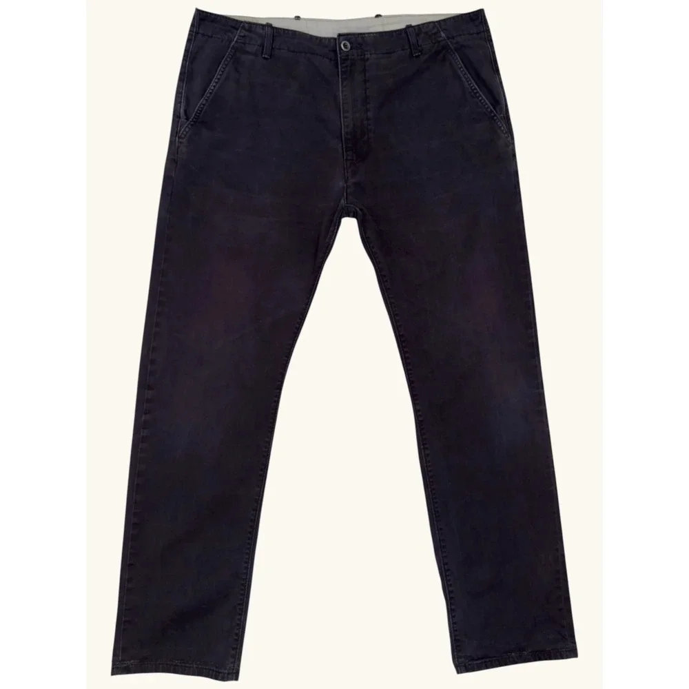 Levis Mens Chino Pants Faded Black Straight Leg Casual Trousers W37 L31